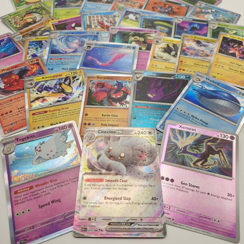 Pokemon TCG 50 Cards Bundle Cinccino Ex + 20 Holos 15 Rares 15 Common UC Lot